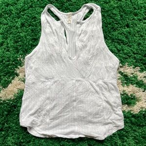 Free People White Racerback Tank